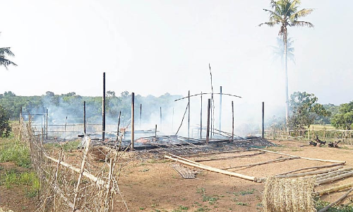 കടമറ്റത്ത്​ സിനിമ സെറ്റിന്​ തീയിട്ടു