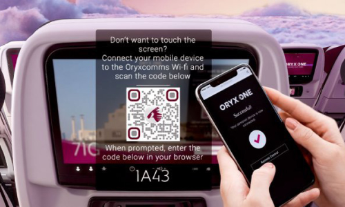 ഖ​ത്ത​ർ എ​യ​ർ​വേ​​സ്​ വി​മാ​ന​ത്തി​ൽ വി​നോ​ദം ഇ​നി സീ​റോ ട​ച്ചി​ൽ​