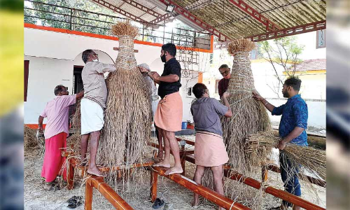 മച്ചാട് മാമാങ്കം; കുതിരകളെ ഒരുക്കി ദേശക്കാർ