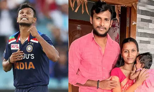 ഹൻവിക, നീയാണ്​ ജീവിതത്തിലെ ഏറ്റവും വലിയ സമ്മാനം; കുഞ്ഞിനൊപ്പമുള്ള ചിത്രം പങ്കുവെച്ച്​ നടരാജൻ