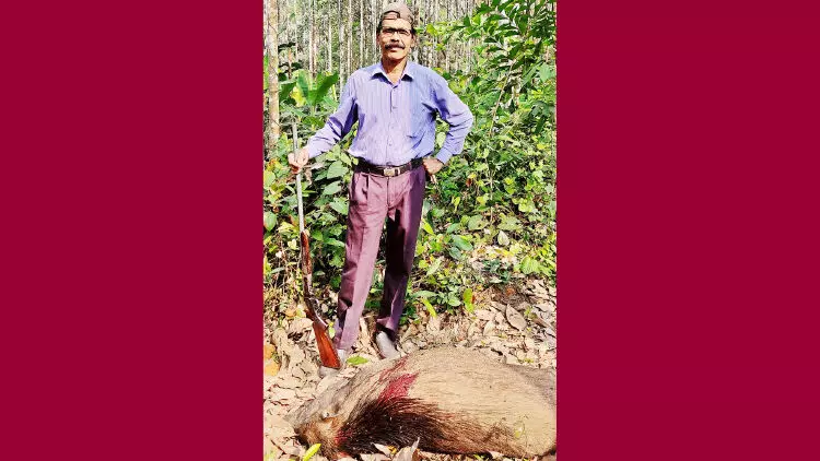 ക​ര്‍ഷ​ക​രു​ടെ കാ​വ​ലാ​യി ബാ​ലേ​ട്ട​ന്‍; മൂ​ന്നു മാ​സ​ത്തി​നു​ള്ളി​ല്‍ കൊ​ന്ന​ത്​ 25 കാ​ട്ടു​പ​ന്നി​ക​ളെ