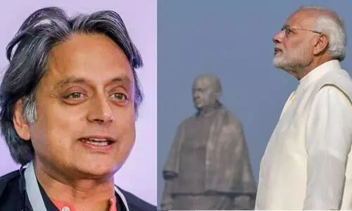 sashi tharoor slams renaming patel