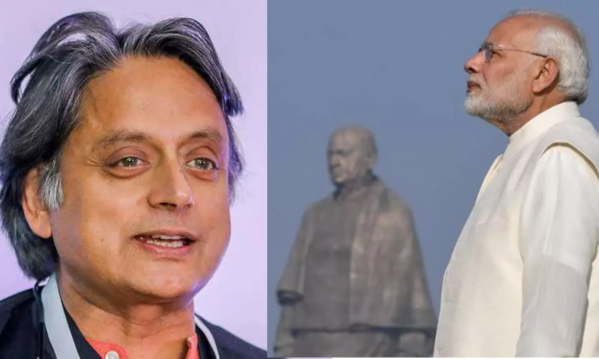 sashi tharoor slams renaming patel