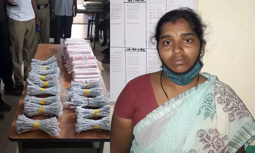 കോഴിക്കോട് ട്രെയിനിൽ നിന്ന് സ്ഫോടകവസ്തു ശേഖരം പിടിച്ചെടുത്തു; യാത്രക്കാരി കസ്റ്റഡിയിൽ