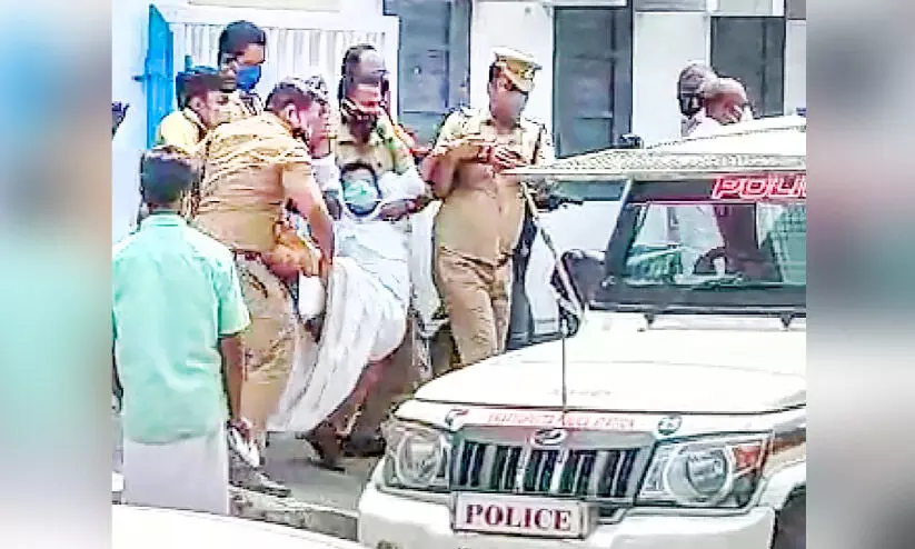 police taking to police jeep police taking to police jeep