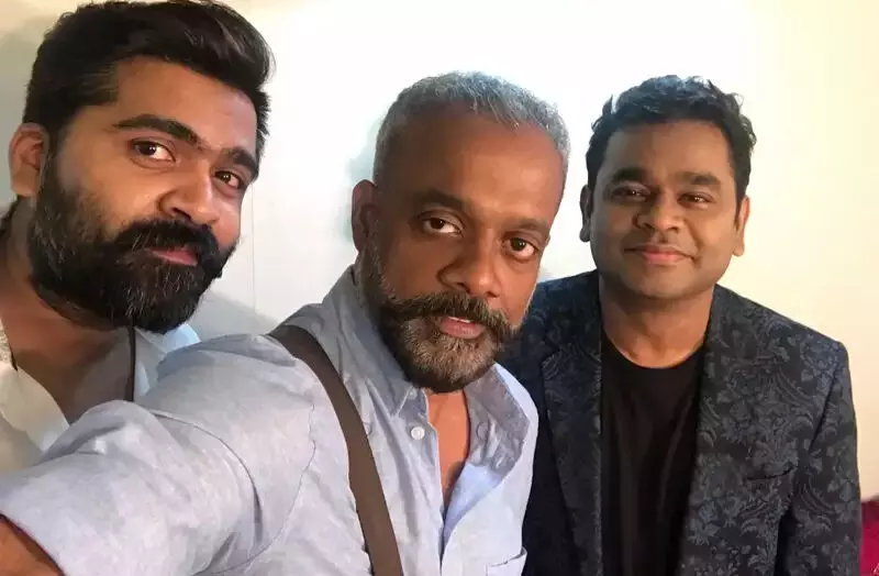 ചിമ്പു, ഗൗതം​ മേനോൻ, എ.ആർ റഹ്​മാൻ ടീം വീണ്ടും; പുതിയ ചിത്രത്തി​െൻറ ടൈറ്റിൽ പോസ്റ്റർ പുറത്ത്​