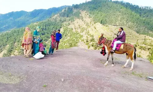 വിദ്യാർഥികളുടെ കൊഴിഞ്ഞുപോക്ക് പരിശോധിക്കാൻ കുതിരപ്പുറത്തെത്തി അധ്യാപകൻ