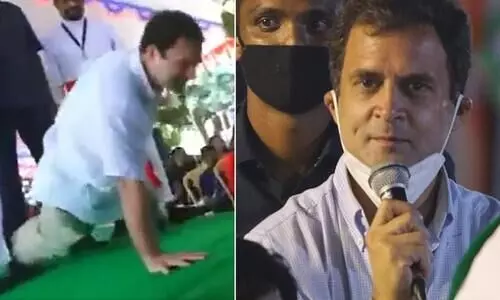 rahul gandhi push up