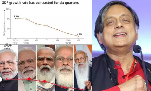 വളർന്നത് മോദിയുടെ താടിയോ ജി.ഡി.പിയോ? ചിത്രം പങ്കുവെച്ച് ശശി തരൂർ