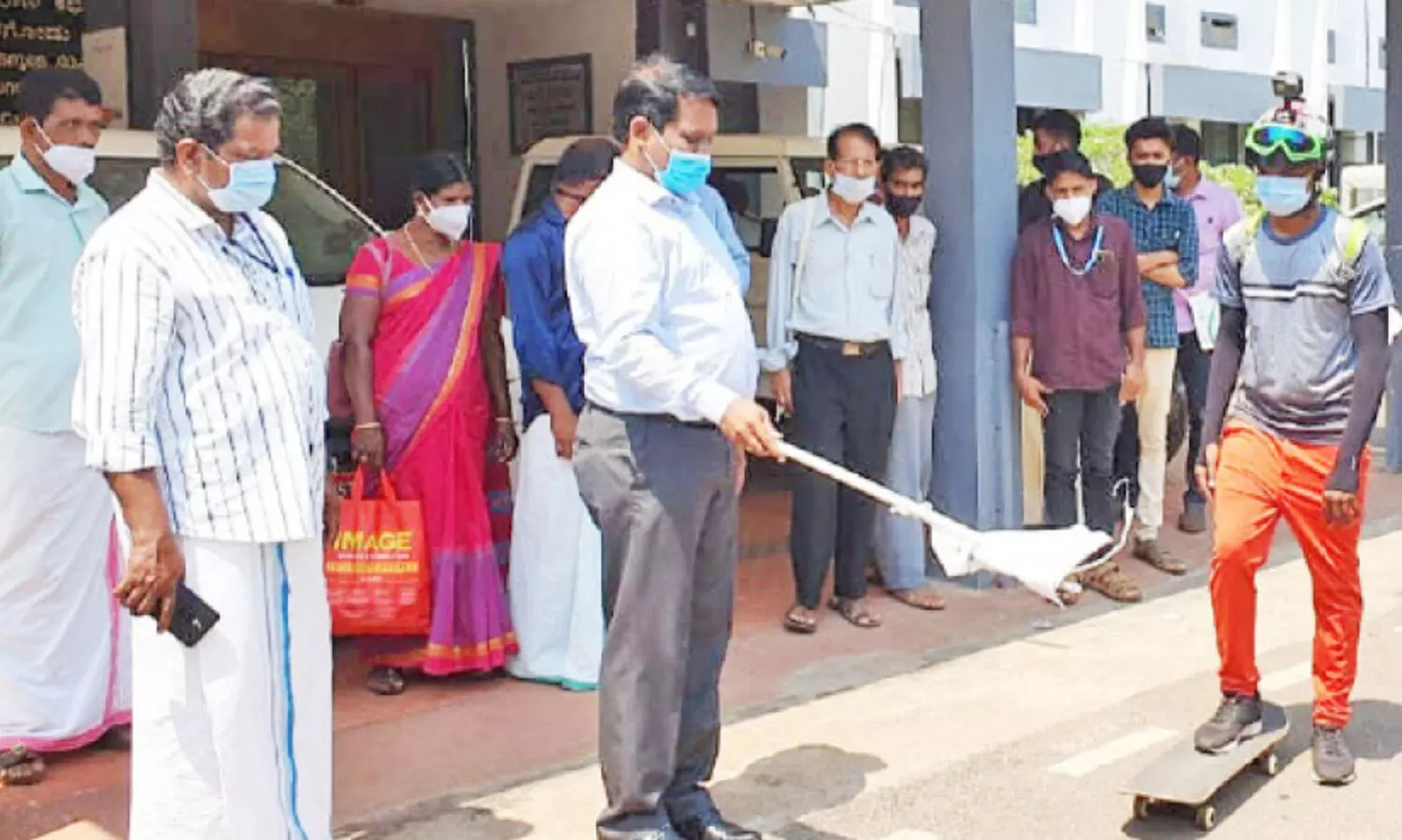 madhu in skating board