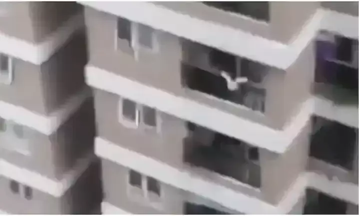 12ാം നിലയിൽ നിന്ന് കൈവിട്ട് രണ്ടുവയസുകാരി താഴേക്ക്; രക്ഷയുടെ കരങ്ങളുമായി ഡെലിവറി ബോയ് -വിഡിയോ