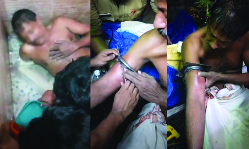 ഡ്രെയിനേജ് പൈപ്പിനുള്ളിൽ കൈ കുടുങ്ങിയത്​ മദ്യക്കുപ്പി എടുക്കുന്നതിനിടെയല്ല