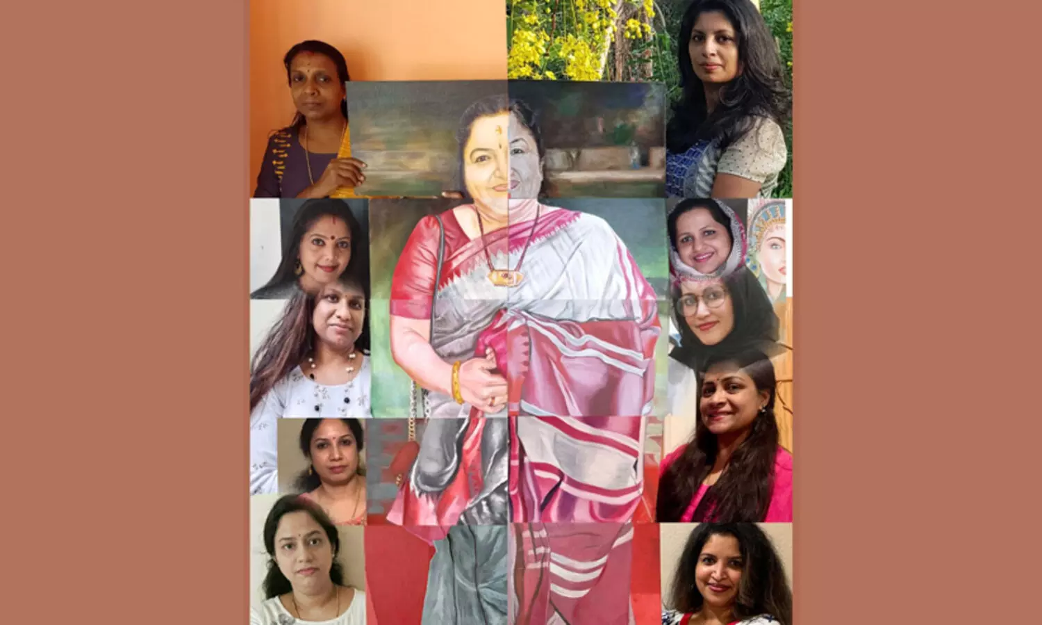 വനിതാ ദിനത്തിൽ പ്രിയ ഗായികക്ക് ആദരവായി പത്ത് വനിതകളുടെ ചിത്രരചന