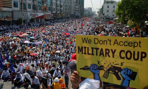 മ്യാന്മർ പ്രക്ഷോഭം: നാലുപേർ കൊല്ലപ്പെട്ടു