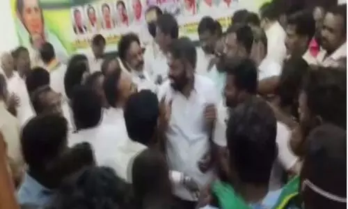 ruckus at puthucherry congress office