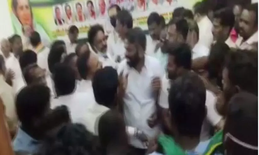 ruckus at puthucherry congress office ruckus at puthucherry congress office