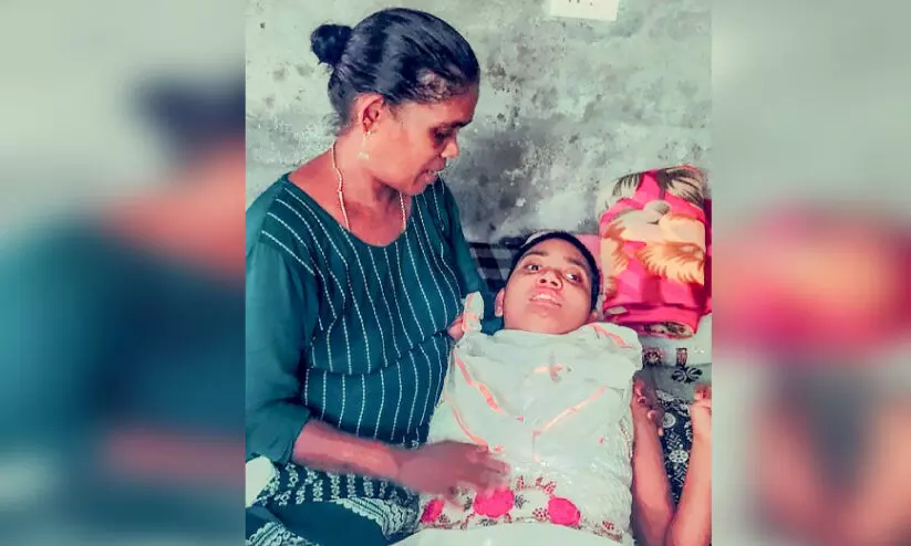 Cerebral palsy patient and mother
