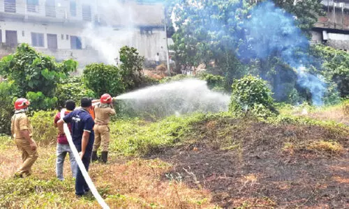 ഇരിട്ടി നഗരമധ്യത്തി​െല ഒഴിഞ്ഞ പറമ്പിൽ തീപിടിത്തം