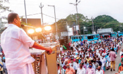 k sudhakaran at thalassery
