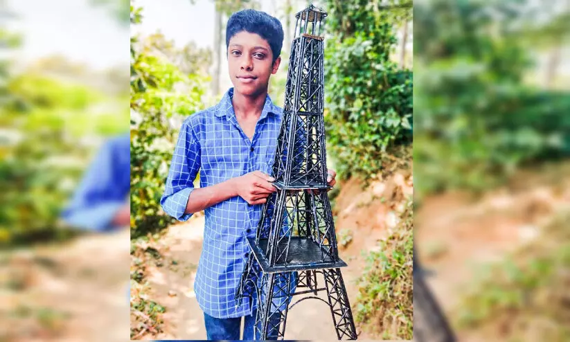 ajil with Eiffel tower model