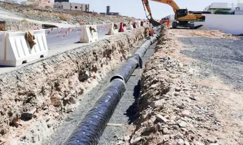 അ​ൽ ഹം​റ​യി​ലെ ജ​ല​വി​ത​ര​ണ പൈ​പ്പ്​​ലൈ​ൻ: അ​ടു​ത്ത​വ​ർ​ഷം പൂ​ർ​ത്തി​യാ​കും