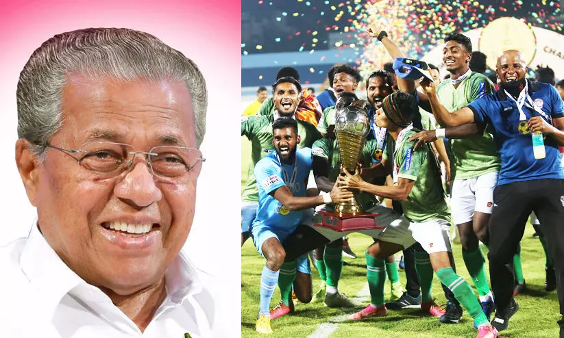 അഭിമാനിക്കാവുന്ന നേട്ടം; ഐ ലീഗ് കിരീടം നേടിയ ഗോകുലം കേരള ടീമിനെ മുഖ്യമന്ത്രി അഭിനന്ദിച്ചു അഭിമാനിക്കാവുന്ന നേട്ടം; ഐ ലീഗ് കിരീടം നേടിയ ഗോകുലം കേരള ടീമിനെ മുഖ്യമന്ത്രി അഭിനന്ദിച്ചു