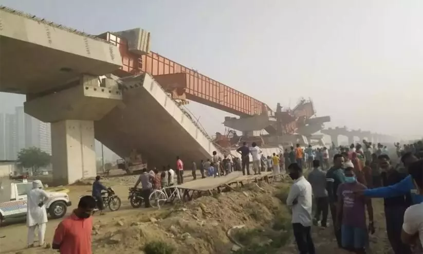 Under-Construction Flyover On Highway Collapses In Gurgaon Three Injured