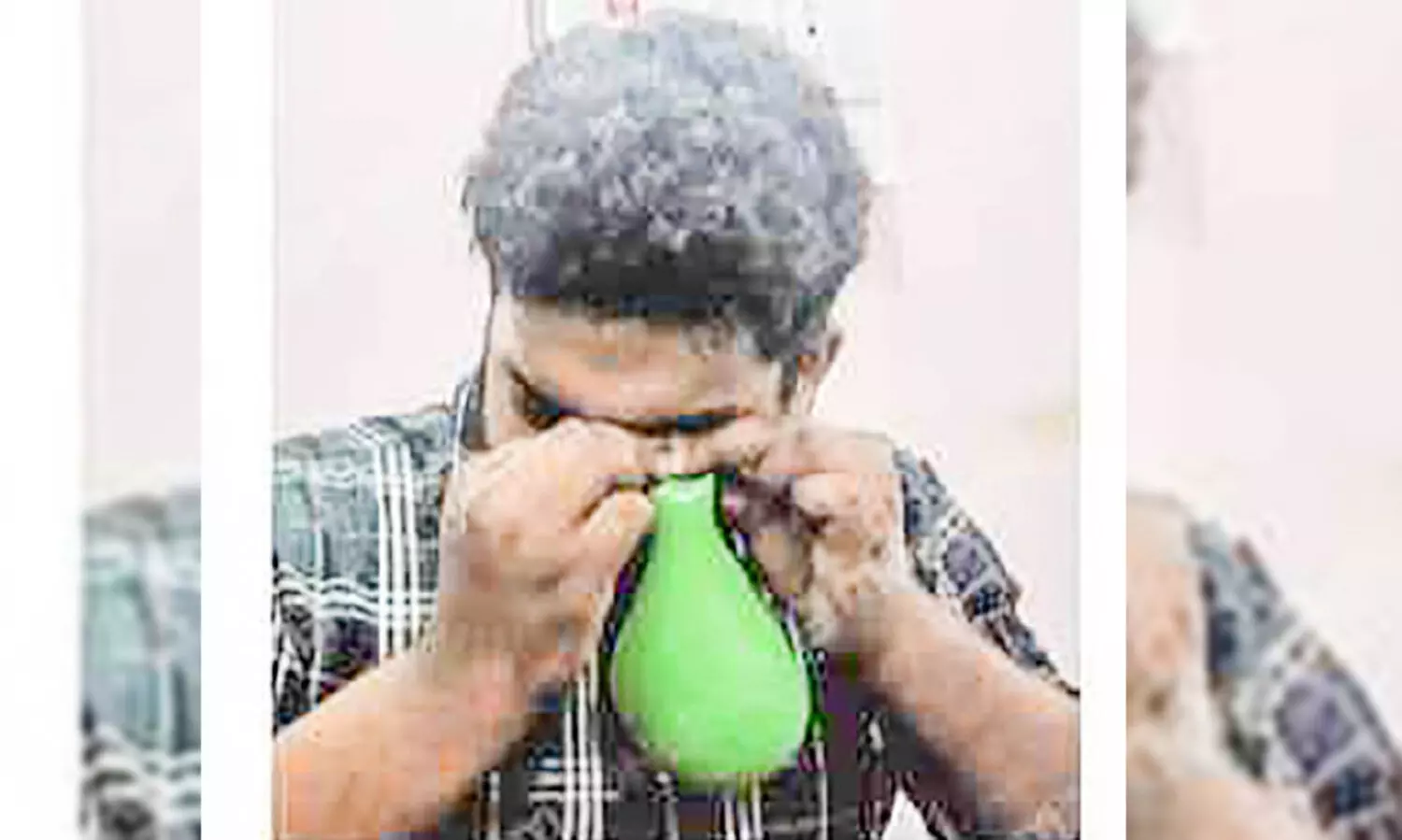 balloon filling with eyes