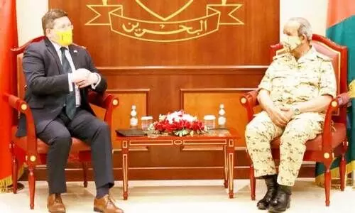 ബി.​ഡി.​എ​ഫ് ക​മാ​ൻ​ഡ​ര്‍ ബ്രി​ട്ട​ൻ അം​ബാ​സ​ഡ​റെ സ്വീ​ക​രി​ച്ചു