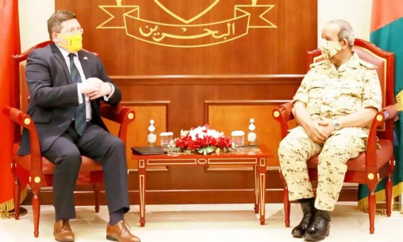 ബി.​ഡി.​എ​ഫ് ക​മാ​ൻ​ഡ​ര്‍ ബ്രി​ട്ട​ൻ അം​ബാ​സ​ഡ​റെ സ്വീ​ക​രി​ച്ചു