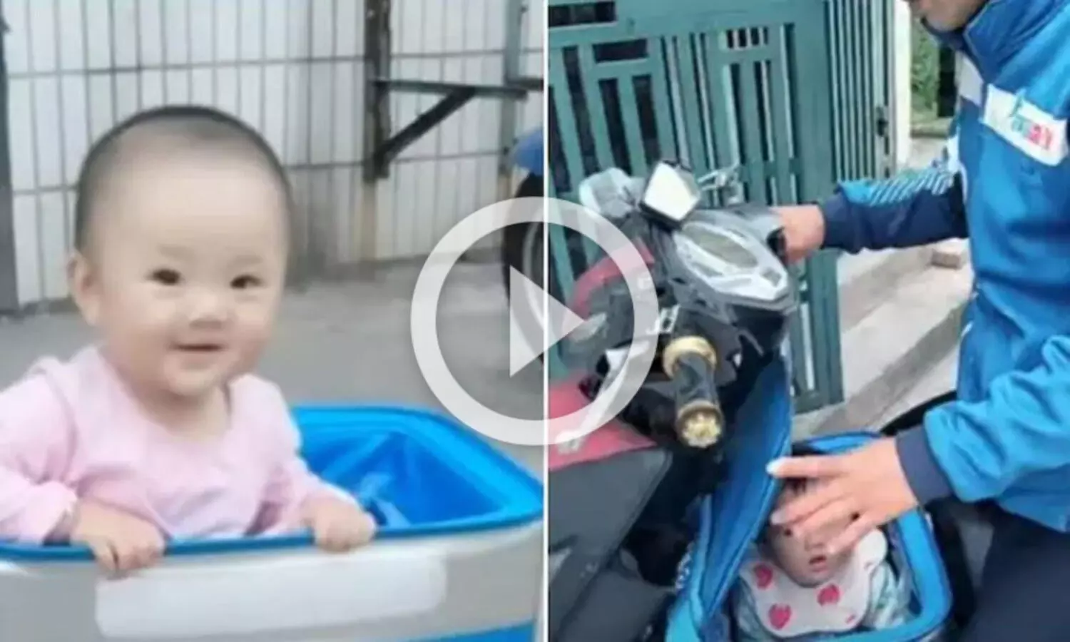 രണ്ടുവയസ്സുകാരിയേയും കൊണ്ട് സ്കൂട്ടറിൽ ഫുഡ് ഡെലിവറി ചെയ്യുന്ന പിതാവ്, വിഡിയോ വൈറലാകുന്നു