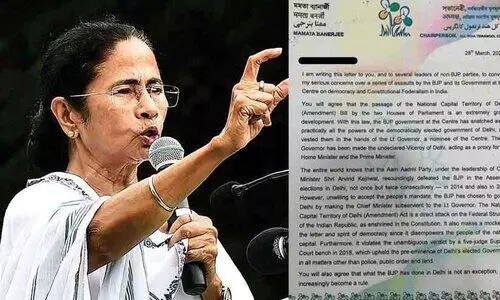 ബി.ജെ.പിക്കെതിരെ ഒന്നിച്ച്​ പോരാടാൻ സമയമായി -സോണിയ അടക്കം പ്രതിപക്ഷ നേതാക്കൾക്ക്​ ​ മമതയുടെ കത്ത്​