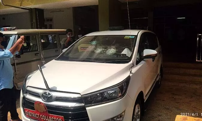 കോഴിക്കോട് കലക്​ടറുടെ കാറി​നുനേരെ കല്ലേറ്​; ഒരാൾ അറസ്​റ്റിൽ