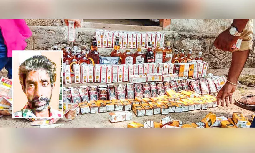 വീടിെൻറ മച്ചിൽനിന്ന് മദ്യശേഖരം പിടികൂടി; ഒരാൾ അറസ്റ്റിൽ വീടിെൻറ മച്ചിൽനിന്ന് മദ്യശേഖരം പിടികൂടി; ഒരാൾ അറസ്റ്റിൽ