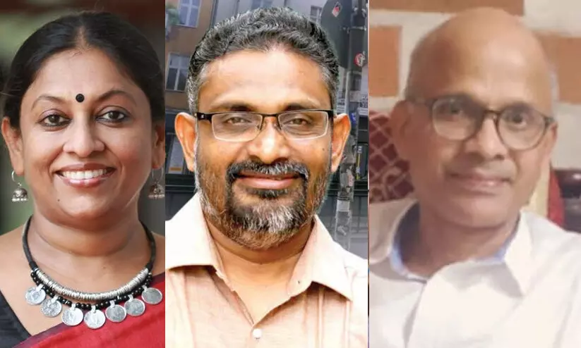 kr meera, benyamin, karunakaran