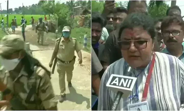 ബംഗാളിൽ തൃണമൂൽ സ്​ഥാനാർഥി സുജാത മണ്ഡലിനെ അടിച്ചോടിച്ച്​ ബി.ജെ.പി പ്രവർത്തകർ; വിഡിയോ പങ്കുവെച്ച്​ തൃണമൂൽ