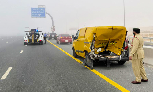 മൂടൽമഞ്ഞ്​; 28 വാഹനങ്ങൾ കൂട്ടിയിടിച്ചു