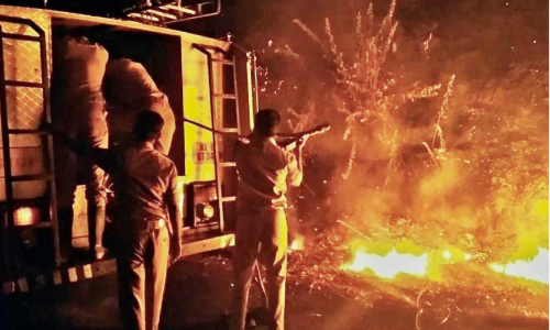 fire at maniyur forest