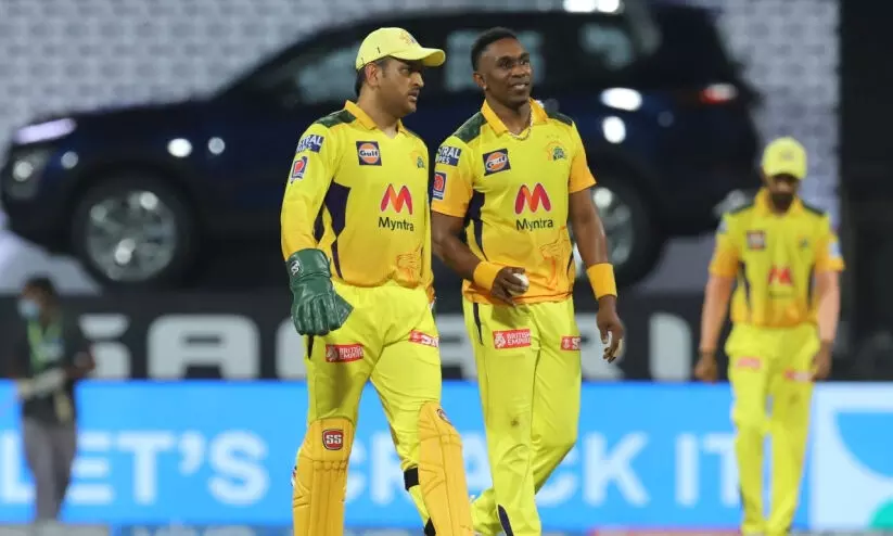 dhoni and bravo