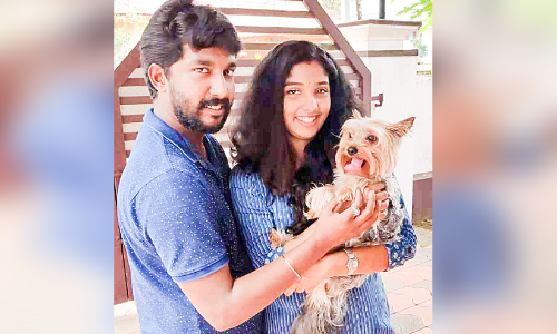 adarsh and malavika with yahoo