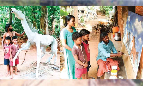 ശി​ൽ​പ​ക​ല​യി​ല്‍ ശ്ര​ദ്ധേ​യ​നാ​യി ഉ​ദ​യ​ന്‍