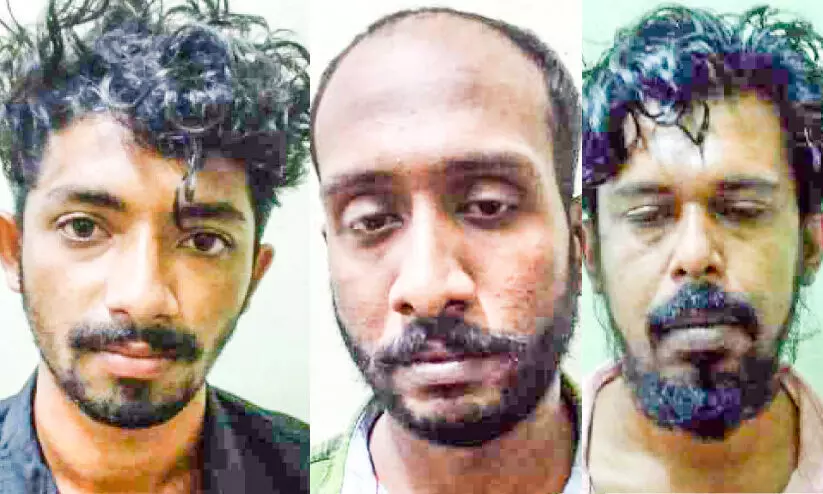 വീട്ടമ്മയെ ആക്രമിച്ച് കവർച്ച: മൂന്നംഗസംഘം പിടിയിൽ വീട്ടമ്മയെ ആക്രമിച്ച് കവർച്ച: മൂന്നംഗസംഘം പിടിയിൽ