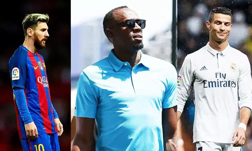 മെസ്സിയാണോ ക്രിസ്റ്റ്യാനോയാണോ മികച്ചത്?; ഉസൈൻ ബോൾട്ടിന്റെ അഭിപ്രായം ഇങ്ങനെ മെസ്സിയാണോ ക്രിസ്റ്റ്യാനോയാണോ മികച്ചത്?; ഉസൈൻ ബോൾട്ടിന്റെ അഭിപ്രായം ഇങ്ങനെ