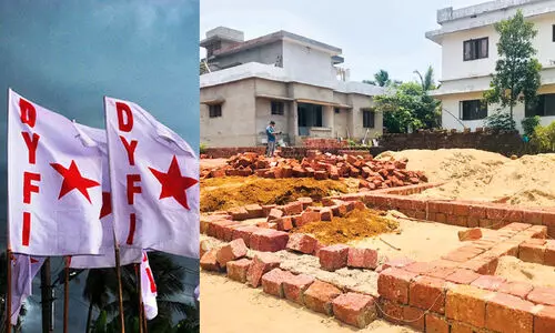 പിരിവ്​ നൽകാത്തതിന്​ വീടി​​‍െൻറ തറ പൊളിച്ച് കൊടി നാട്ടിയ ഡി.വൈ.എഫ്.​െഎ പ്രവർത്തകർക്കെതിരെ കേസെടുത്തു