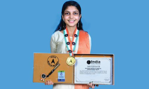 ഏ​ഷ്യ​ൻ, ഇ​ന്ത്യ​ൻ, അ​റേ​ബ്യ​ൻ ബു​ക്ക് ഓ​ഫ് റെ​ക്കോ​ഡ്സി​ൽ ഇ​ടം​നേ​ടി നി​യ​മ വി​ദ്യാ​ർ​ഥി