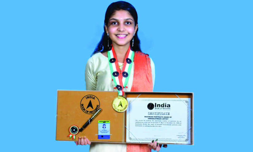 ഏ​ഷ്യ​ൻ, ഇ​ന്ത്യ​ൻ, അ​റേ​ബ്യ​ൻ ബു​ക്ക് ഓ​ഫ് റെ​ക്കോ​ഡ്സി​ൽ ഇ​ടം​നേ​ടി നി​യ​മ വി​ദ്യാ​ർ​ഥി