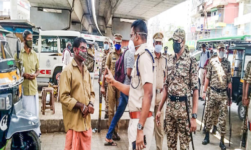 കോവിഡ് വ്യാപനം; മിന്നൽ പരിശോധനയുമായി എസ്.പി
