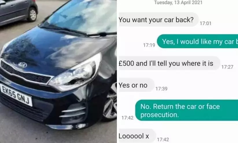 Thief steals car after test drive, then asks the owner for Rs 51,000 to reveal location Thief steals car after test drive, then asks the owner for Rs 51,000 to reveal location