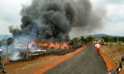 സോളാർ പാർക്കിൽ തീപിടിത്തം