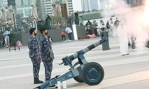 അല്‍ മജാസിലെ ഇഫ്താര്‍ പീരങ്കി കാണാന്‍ നിരവധി പേർ; സന്ദര്‍ശകര്‍ക്ക് നിയന്ത്രണം